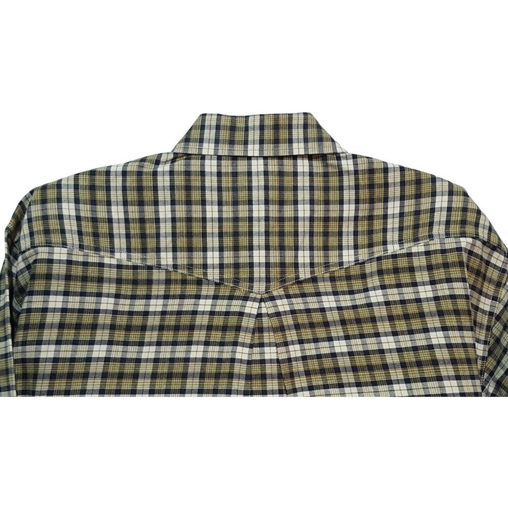 Resistol Mens Shirt Button Up Large Long Sleeve Plaid Cotton Rodeo Cowboy - Picture 4 of 7